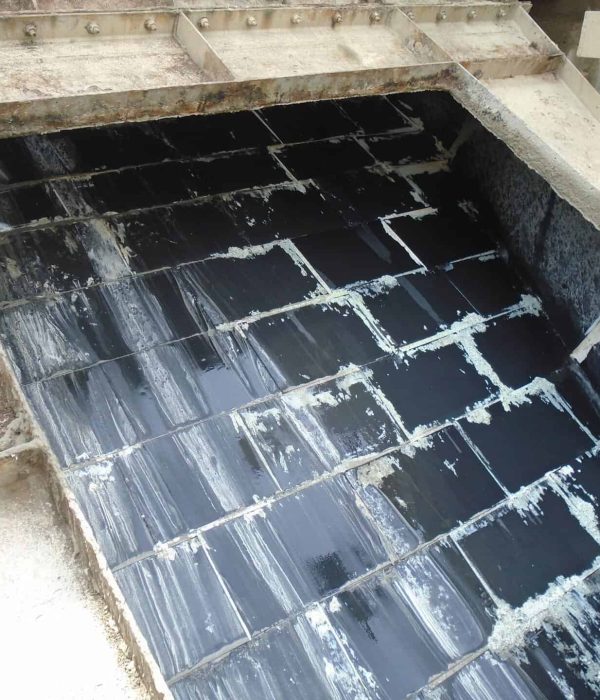 Install Rubber Block Discharge Launder 5